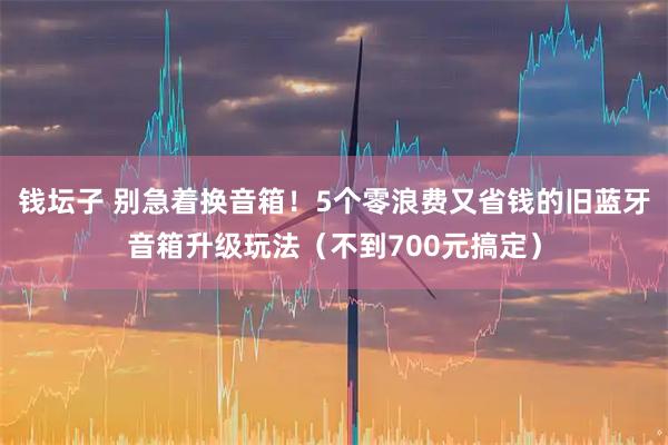 钱坛子 别急着换音箱！5个零浪费又省钱的旧蓝牙音箱升级玩法（不到700元搞定）